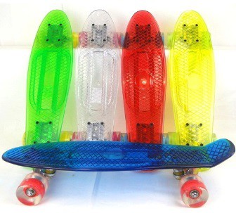 Next Скейтборд пластиковый полупрозрачный 2200-1 с 5 лет