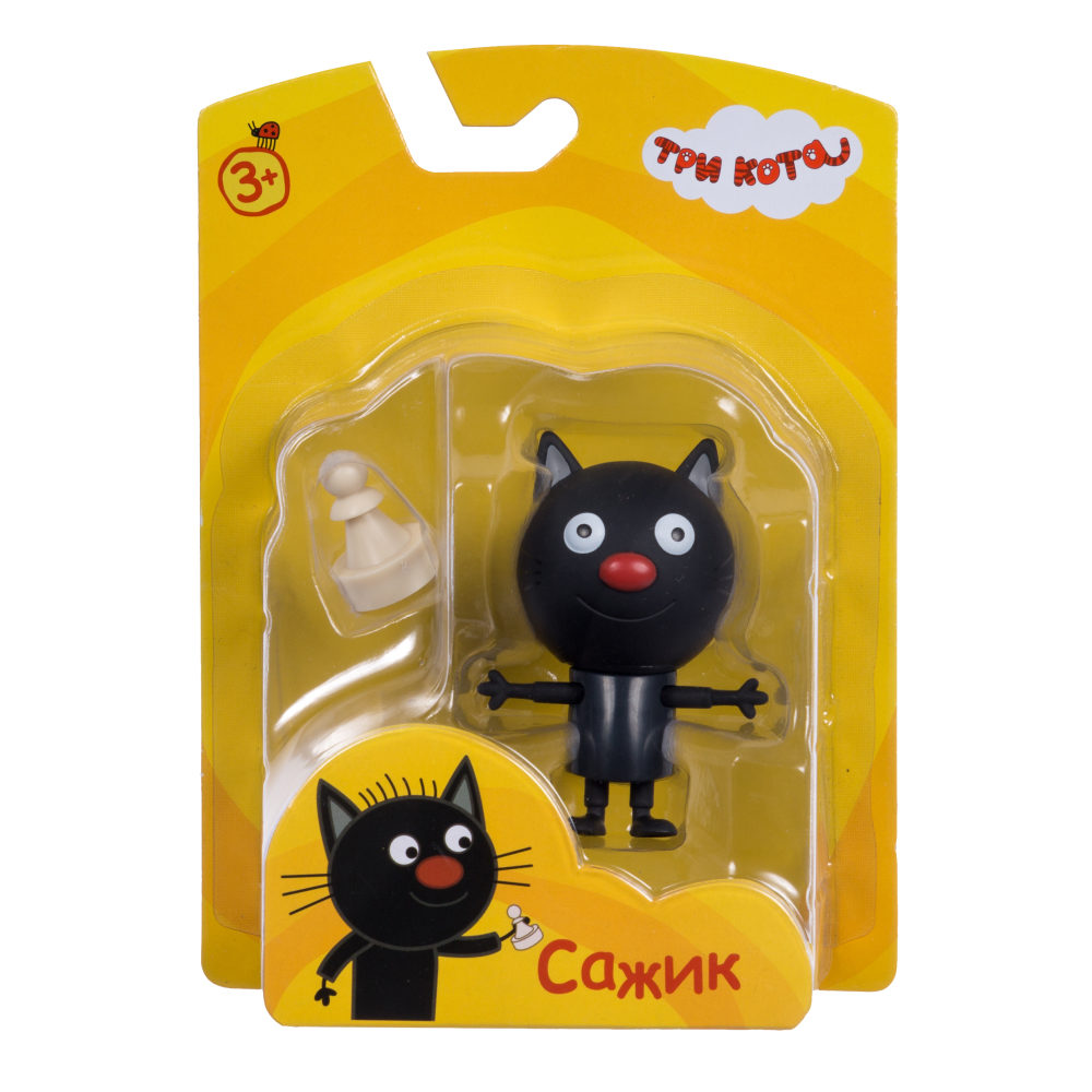 1Toy Три кота Сажик 7,6 см, подвижные ножки и ручки (пластик) Т16179 с 3  лет по цене 314 руб. Купите в интернет-магазине недорого.