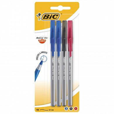 BIC ����� ��������� � ������ Round Stic Exact 4 ��, 3 ����� 0,28 �� 932858