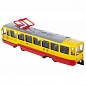 Технопарк Трамвай 18,5 см желтый, свет, звук, металл ТRАМ71403-18SL-RDYЕ с 3 лет