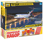 Звезда Российский авиалайнер ТУ-154М Сборная модель 7004ПН с 10 лет