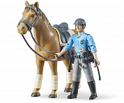 Bruder Фигурка полицейского с лошадью 62-507 с 3 лет