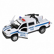 Технопарк Машина Dodge RAM Полиция с пулеметом 13 см металл RAM1500-13POL-ARMWH с 3 лет