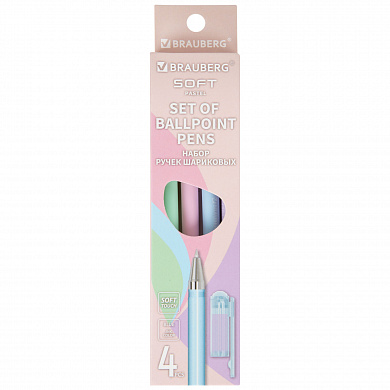 Brauberg ����� ��������� � ������ Vivid Pastel 4 �� ����� soft-touch ���� 0,7 ��, ����� 0,35 �� 1444