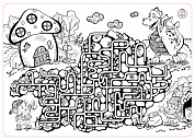 ЯиГрушка Коврик-раскраска большой Лабиринт 68х48 см 59886 с 3 лет