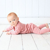 Merino Kids Пижама 12-24 месяца 100% шерсть мериноса Розовая полоска