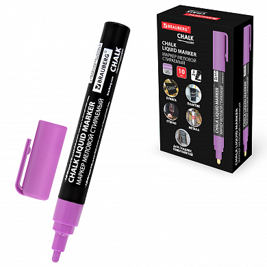Brauberg ������ ������� Chalk liquid marker 3 �� ��������� ���������� 152588
