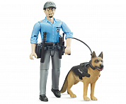 Bruder Фигурка полицейского с собакой 62-150 с 4 лет