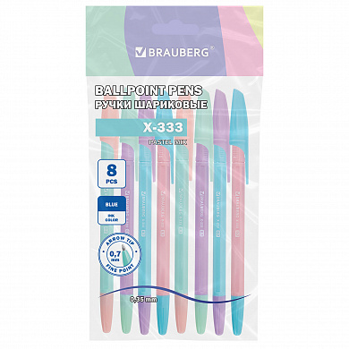 Brauberg ����� ��������� X-333 Pastel Mix 8 �� ����� ���� 0,7 �� ����� 0,35 �� 144535