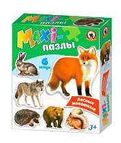 Русский стиль MAXI-пазлы Лесные животные (в коробке) 02544 с 3 лет