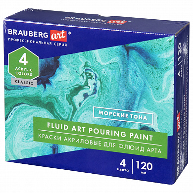 Brauberg ������ ��������� ��� ������� ������ ����� Pouring Paint 4 ����� ������� ���� 192240