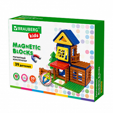 Brauberg   Magnetic Blocks-39  , 39  Kids 663849