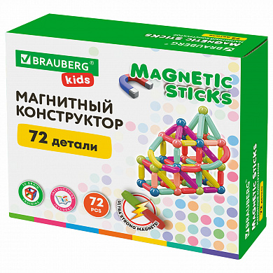 Brauberg ��������� ����������� Magnetic Sticks 72 ��������� ������ Kids 665722