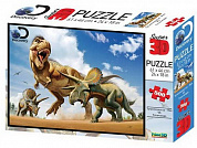 Prime 3D Пазл Тиранозавр против трицератопса 500 деталей PR10329 с 8 лет