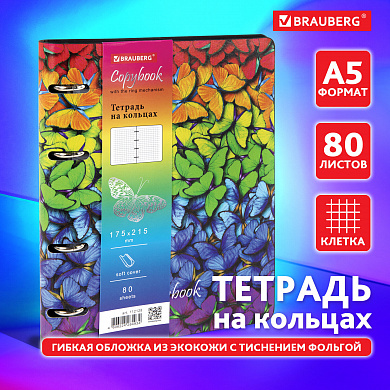 Brauberg ������� �� ������� �5 Vista 80 ������, ��� ����, ������, �������� ������� Butterflies,11212