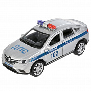 Технопарк Машина Renault Arkana Полиция 12 см, двери, багаж, металл ARKANA-12POL-SR с 3 лет