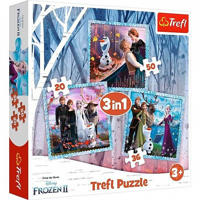 Trefl ���� ��������� ������� 3 � 1 Frozen-2 20�36�50 ��������� 34853 � 3 ���