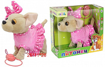 Next Собачка на поводке в розовом платье с бантиком (движение, звук) CL1626-W с 3 лет