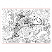 ЯиГрушка Коврик-раскраска маленький Дельфин 48х33,5 см 59894 с 3 лет
