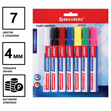 Brauberg ������-������ ������� Extra (paint marker) 4 ��, ����� 7 ������ 152001