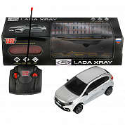 Технопарк Машина LADA XRAY 18 см на р/у, свет, серебристый LADAXRAY-18L-GY с 3 лет