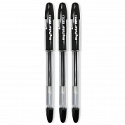 MagTaller Ручка гелевая SOFT GEL 0.5mm, с резиновым упором, черная, 3 шт арт.220041/3C