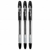 MagTaller Ручка гелевая SOFT GEL 0.5mm, с резиновым упором, черная, 3 шт арт.220041/3C
