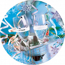 Pol-Mak Тарелки Новый год, Шампанское, 22.7 см, 8 шт арт.T02GW25372