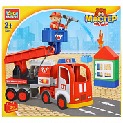 Город мастеров Конструктор большие кубики: Пожарная машина 30 деталей 259669 GK-1014-R с 4 лет