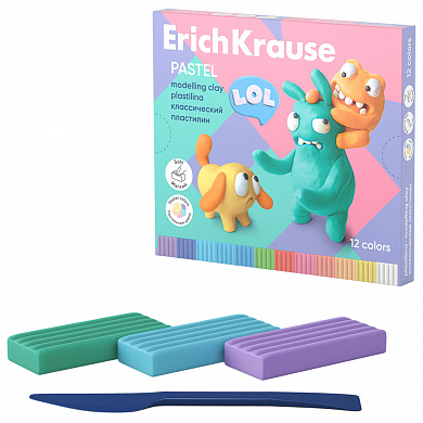 Erich Krause ��������� ������������ Jolly Friends Pastel 12 ������ 216 �, ���� 61352