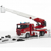 Bruder Брудер Пожарная машина Scania с выдвижной лестницей и помпой 03-590 с 3 до 7 лет