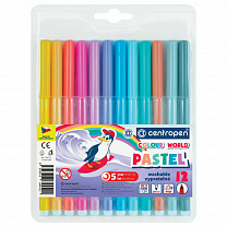 Centropen ���������� ���������� 12 ������ Colour World Pastel ���������, 7550/12TP, 7 7550 1287