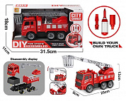 DIY Сборная игрушка-конструктор Пожарная машина со светом и звуком 215B-9D с 3 лет