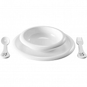 Bebe Jou Комплект посуды для кормления Белый Наслаждайся мелочами 105