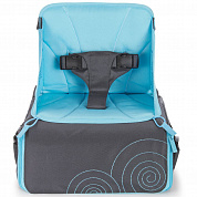 Munchkin Стульчик-сумка для путешествий 2 в 1 серый/голубой