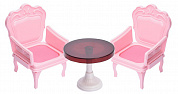 Огонек Кресла со столиком для куклы розовые С-1394 с 3 лет