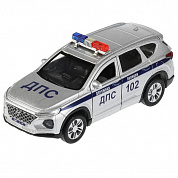 Технопарк Машина Hyundai Santafe Полиция 12 см, двери, багажник, металл SАNТАFЕ2-12РОL-SR с 3 лет