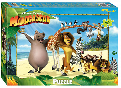 Step Puzzle Пазл Мадагаскар-3 160 элементов 94103 с 6 лет