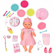 Zapf Baby Born Кукла Интерактивная Нарядная с тортом 43 см арт.825-129 с 3 лет