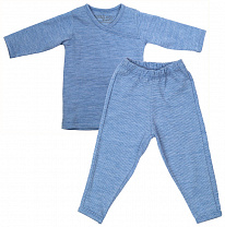 Merino Kids Пижама 4-5 года 100% шерсть мериноса Синяя полоска