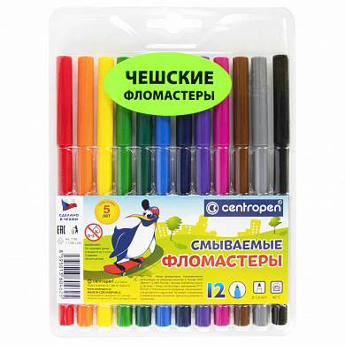 Centropen ���������� 12 ������ Washable, ��������� 7790/12TP, 7 7790 1285