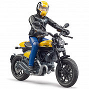 Bruder Мотоцикл желтый Scrambler Ducati с мотоциклистом 63-053 с 4 лет