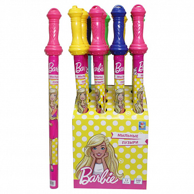 1Toy Barbie Мыльные пузыри, колба в термопленке, 330 мл T59629 с 3 лет
