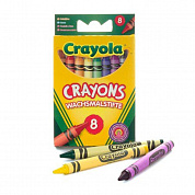 Crayola 8 разноцветных стандартных восковых мелков 0008 с 3 лет