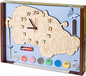 Бэмби Часы с циферблатом под роспись Машинка арт.ДНИ119 с 5 лет