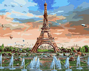 Картина по номерам Париж Фонтаны Роспись по холсту 40х50 см MS7210 с 8 лет
