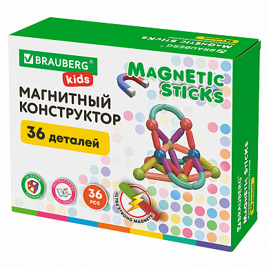 Brauberg ��������� ����������� Magnetic Sticks 36 ��������� ������� Kids 665721