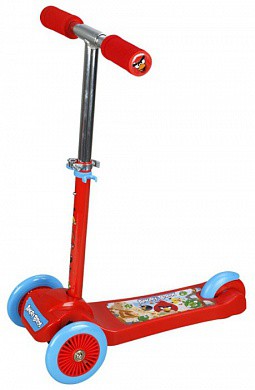 1Toy Самокат 3-х колесный управление наклоном колеса PVC 120/100 Angry Birds