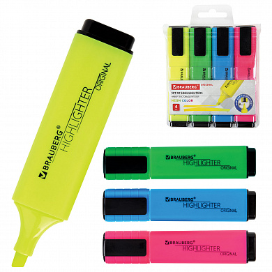 Brauberg ����� ����������������� 4 ����� Original Neon 1-5 �� 152215