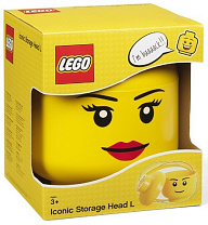 LEGO Лего Система хранения голова Girl большая